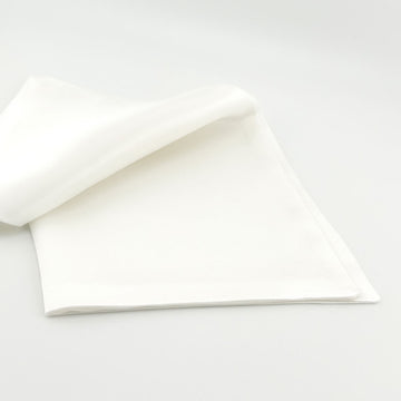 Classic White Pocket Square Silk Handkerchief